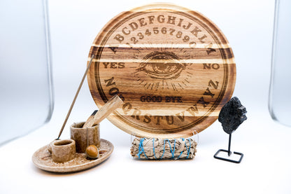 Spirit Board Tray | 12" Engraved Wood Ouija Altar Tray